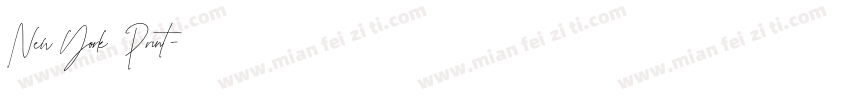 New York Print字体转换